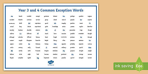 year-3-and-4-common-exception-words-word-mat-teacher-made