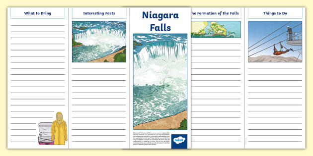 Niagara Falls Leaflet Template (teacher made) - Twinkl