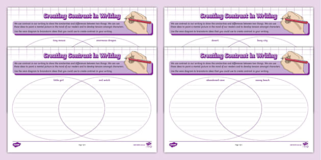 Creating Contrast in Writing (teacher made) - Twinkl