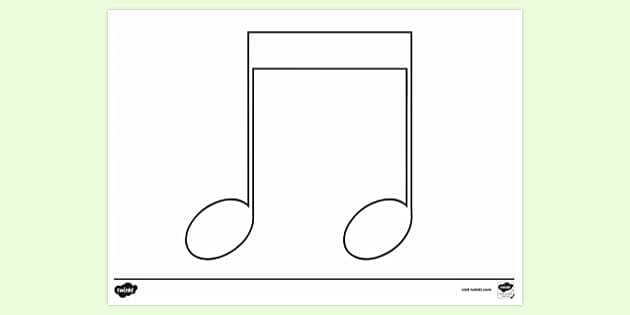 music note coloring page