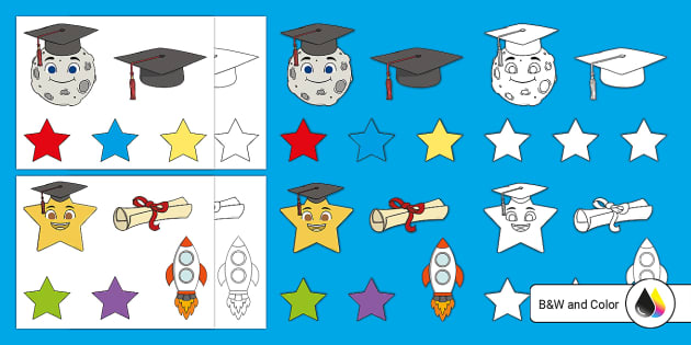 Reach For The Stars Graduation Cutouts Twinkl
