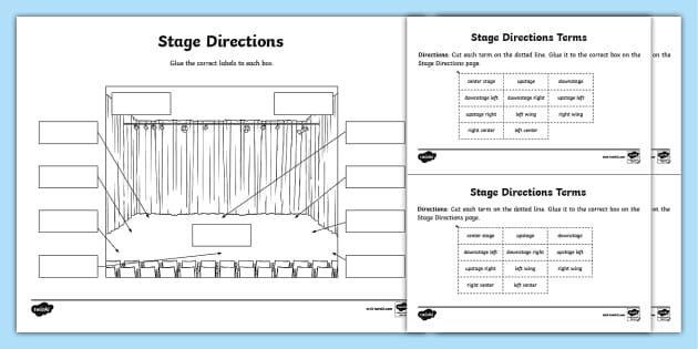Stage Directions Worksheet Art Resource Twinkl Usa