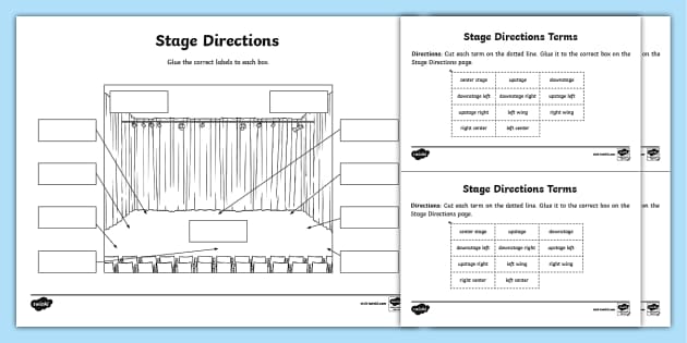 Stage Directions Worksheet | Art Resource | Twinkl USA