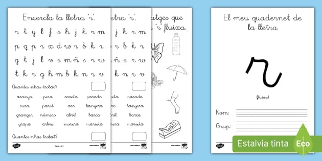 Quadernet De Lectoescriptura: La Lletra R Fluixa - Català