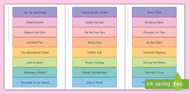 Writing/Drawing Theme Prompts (teacher made) - Twinkl