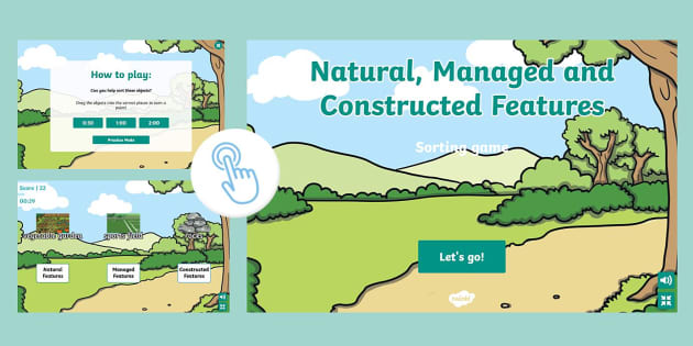 Natural, Managed and Constructed Features Sorting Activity