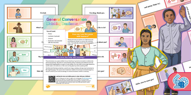 General Conversation Matching Dominoes Game for Learners of EAL