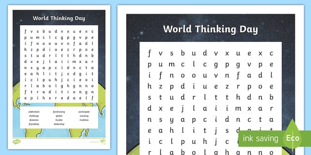 Ks2 World Thinking Day Word Search Teacher Made