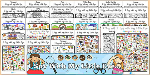 I Spy With My Little Eye Educational Game Worksheet