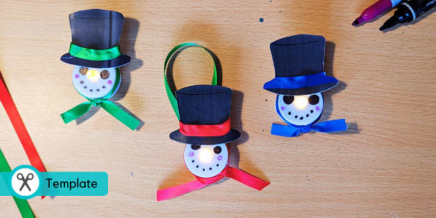 Rocking Snowman Craft For Kids [Free Template]