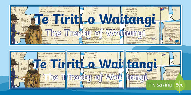 Te Tiriti O Waitangi Display Banner (Hecho Por Educadores)