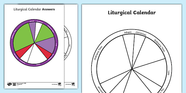 Editable Liturgical Colours & Calendar Activity - Twinkl