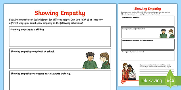 Free Printable Empathy Worksheets For High School Students