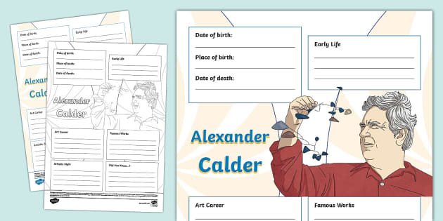 Alexander Calder Fact File Template Lenseignant A Fait