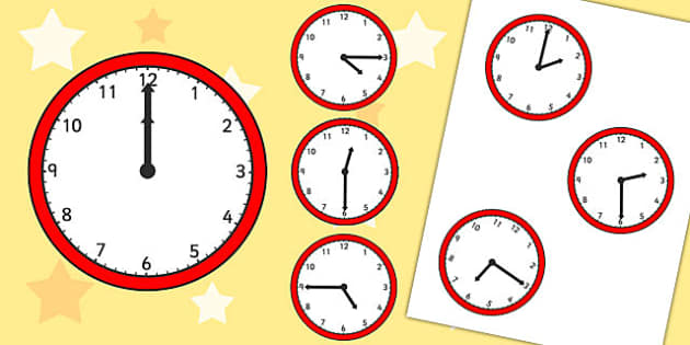 Half Past, Quarter Past and O'Clock Analogue Clocks - ESL Telling the Time