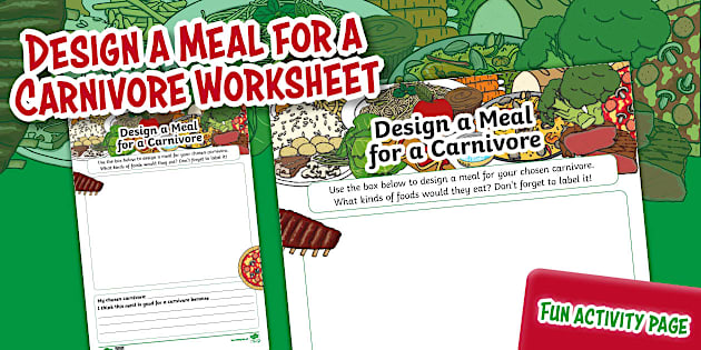 Design a Meal for a Carnivore - Worksheet (CAPS Aligned)