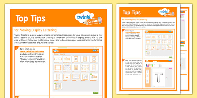 Using Twinkl Create to Make Display Lettering Top Tips