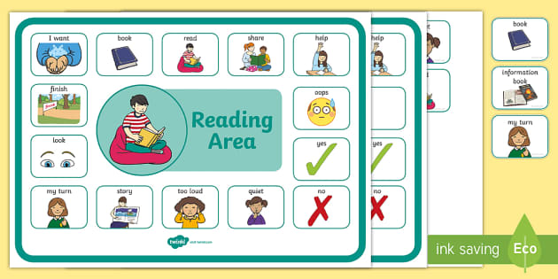 Reading Area Communication Mat (teacher made) - Twinkl