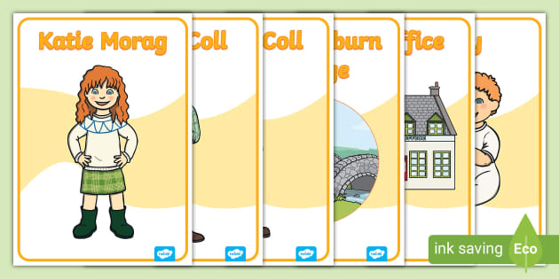 free story cut outs to support teaching on katie morag and the tiresome ted