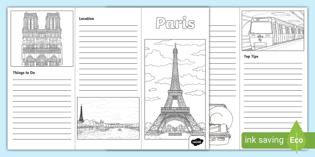 Paris Travel Leaflet Template,Paris (Hecho por educadores)