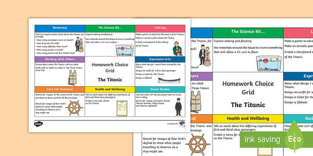 titanic homework grid