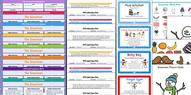 Eyfs Bumper Planning And Resource Pack To Support Teaching On The Snowman 6175