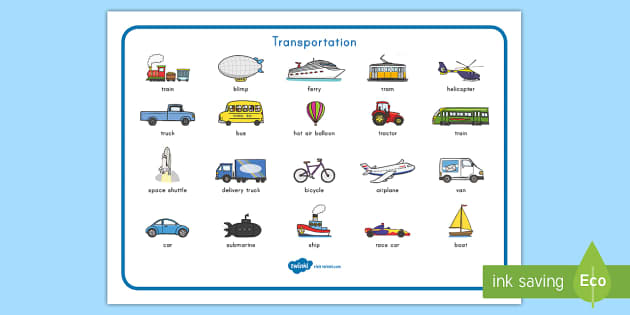 Transportation Matching worksheet  Vocabulary, English vocabulary