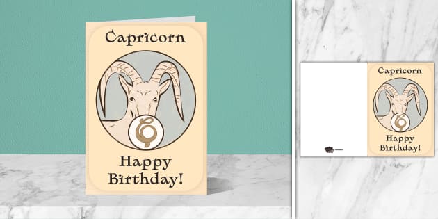 Capricorn Birthday Card
