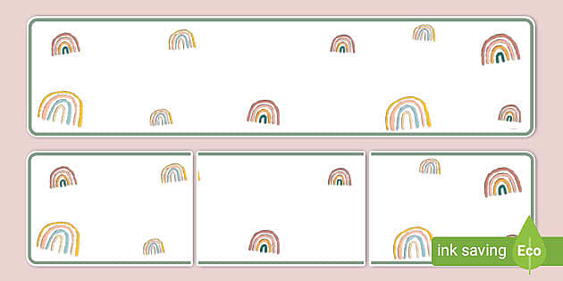 Muted Rainbow Themed Editable Banner (teacher made) - Twinkl