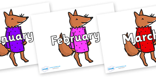 FREE! - Months of the Year on Small Fox 3 to Support Teaching on ...