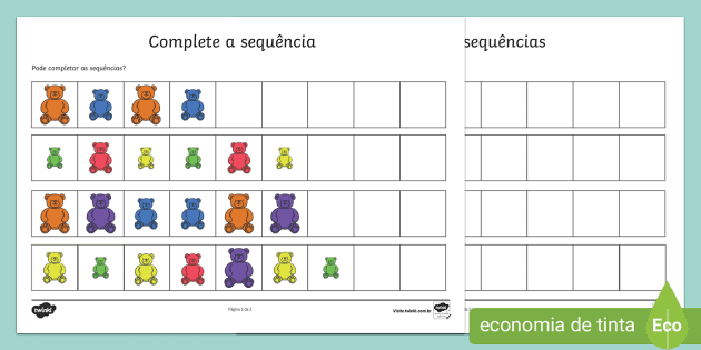 Identificar regularidades em sequências ordenadas. - Twinkl