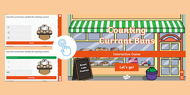 EYFS Counting Currant Buns Interactive Game