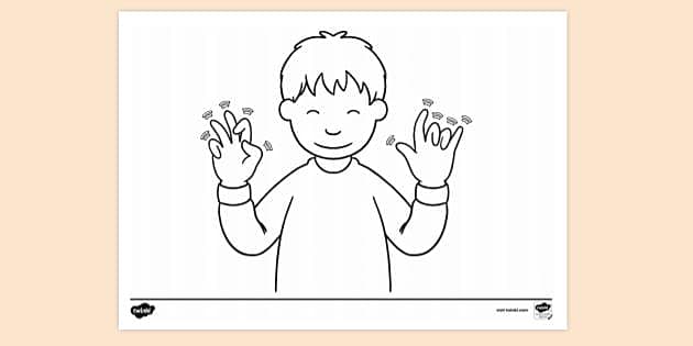 Free Wiggle Your Fingers Colouring Sheet Colouring Pages