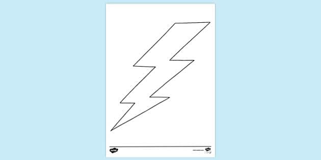 FREE! - Lightning Bolt Colouring Sheet | Colouring Pages