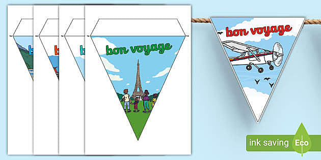 Bon Voyage Bunting - Decorative Resource (teacher made)