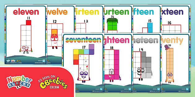 Free Numberblocks 11 20 Number Words Posters 45 Off