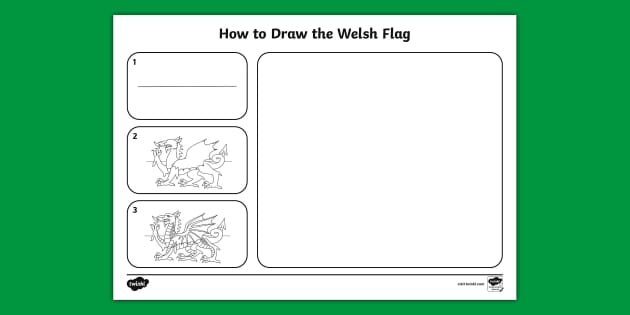 welsh flag outline clipart