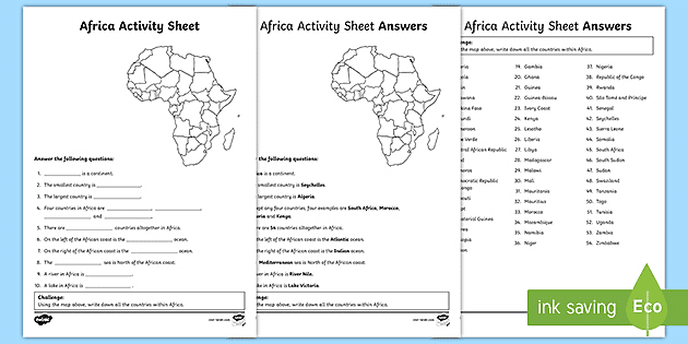 ks2 africa facts worksheet primary resources