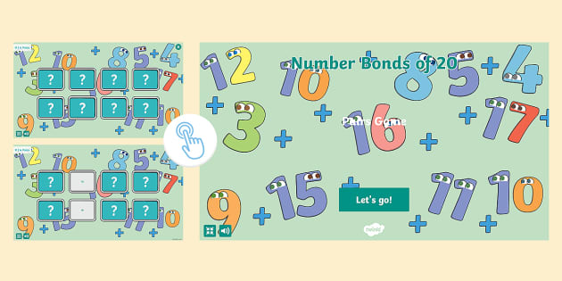 👉 Number Bonds of 20 Interactive Pairs Game - Twinkl