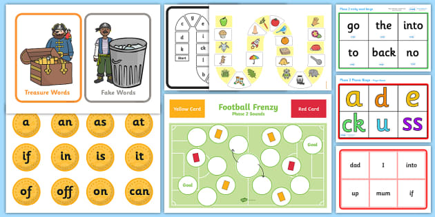 phase 2 phonics games fun activity pack