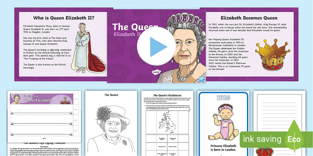 Queen Elizabeth II Resource Pack | Queen's Age and More!