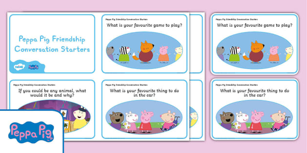 FREE! - Peppa Pig conversation starters | Twinkl - Twinkl