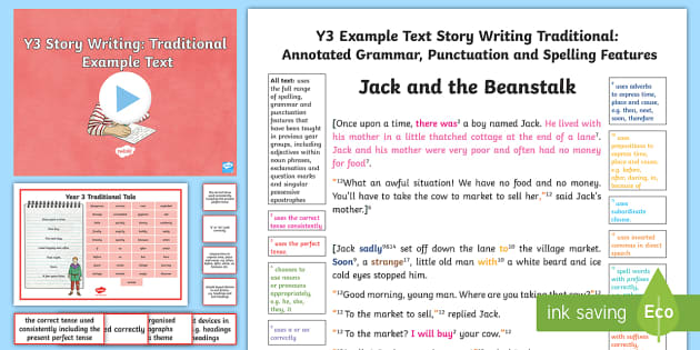 Y3 Story Writing: Traditional Model/ Example Text