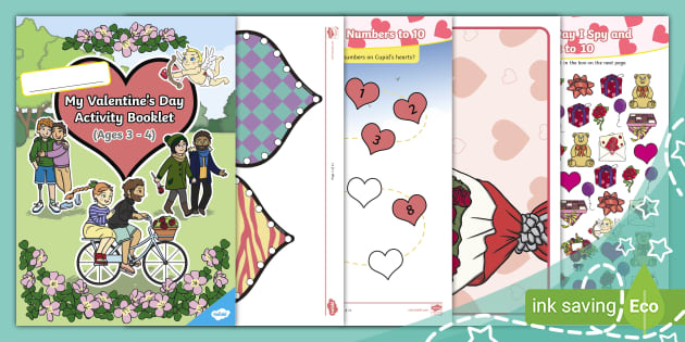 My Valentine’s Day Activity Booklet (Ages 3-4) - Twinkl