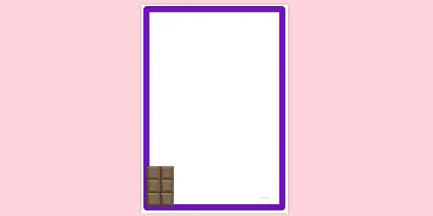 chocolate bar border