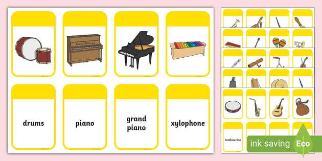 Pangalanan ang Musical Instrument FlashcardsPangalanan ang Musical Instrument Flashcards  