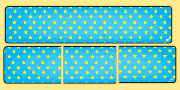👉 Editable Banner Blue With Yellow Stars (teacher made)