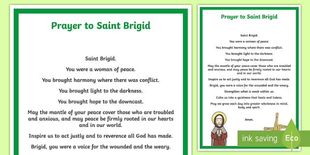 Saint Brigid for Kids | Prayer Display Poster | Twinkl