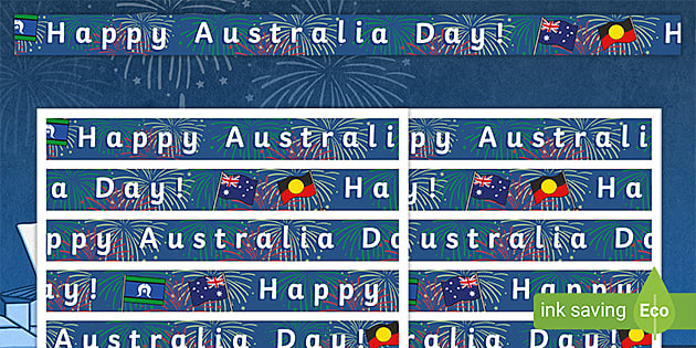 Happy Australia Day Display Border (teacher made) - Twinkl