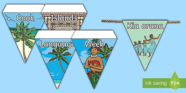 Cook Island Language Week Display Bunting - Twinkl